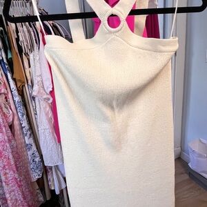 Mango Cream Knit Dress